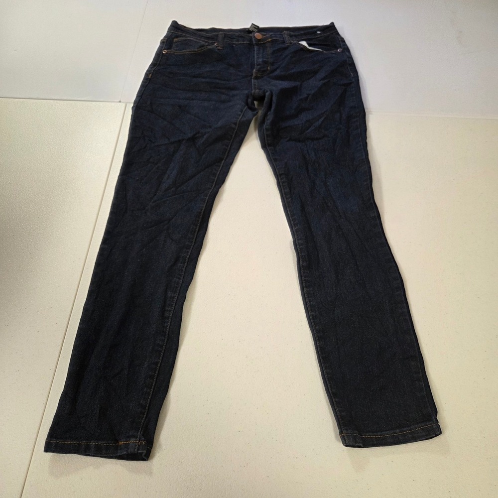 Forever 21 Womens 29 Skinny Jeans Dark Wash Blue Denim Mid Rise Stretch Slim Fit